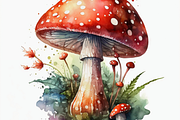 Watercolor Mushrooms Collection, a Decorative Illustration by Cam' Studio (Thumbnail 5 of 10)
