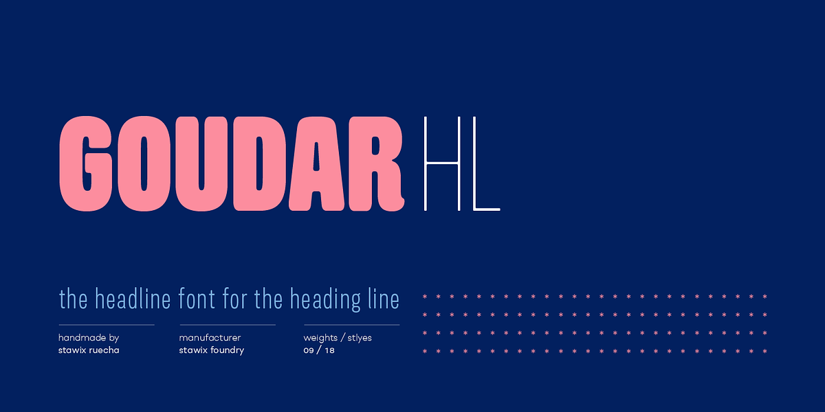 Goudar HL, a Sans Serif Font by Stawix (Photo 1 of 9)