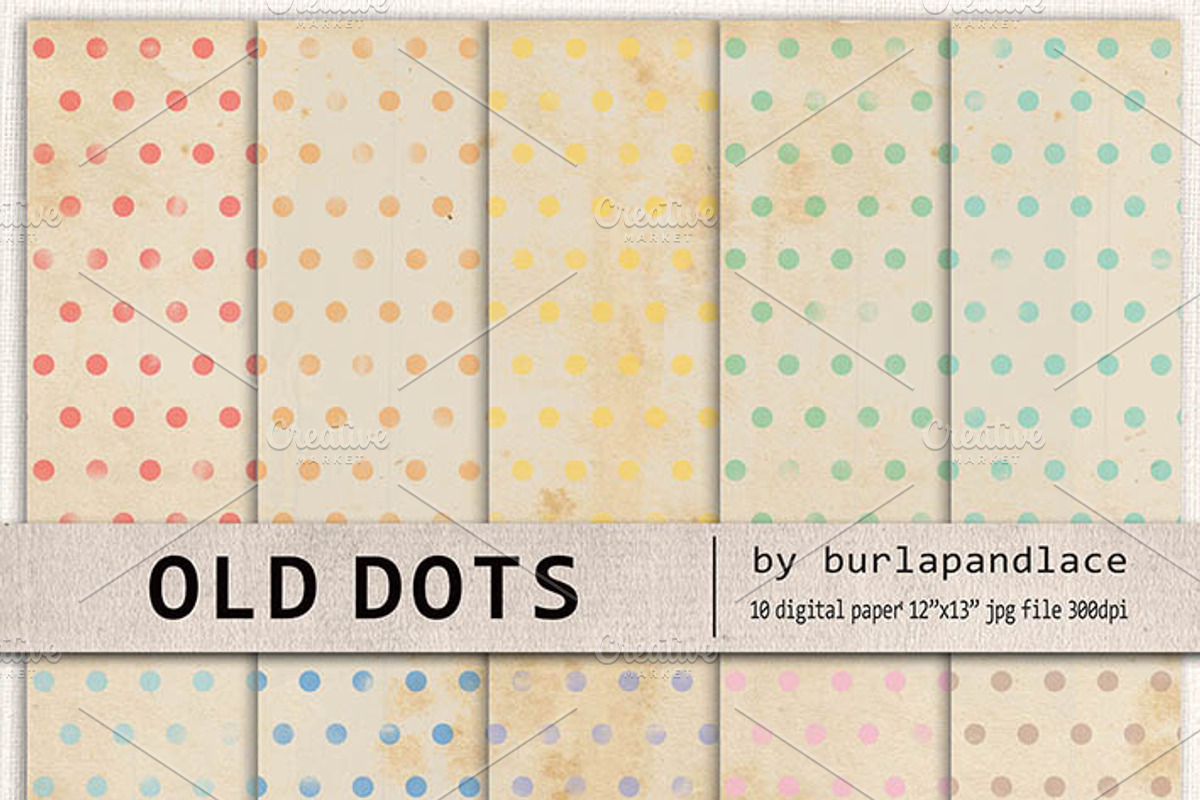 Old paper dots digital paper