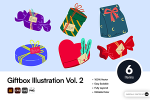 Giftbox Illustration Vol. 2, a Graphic by SLAB! Design
