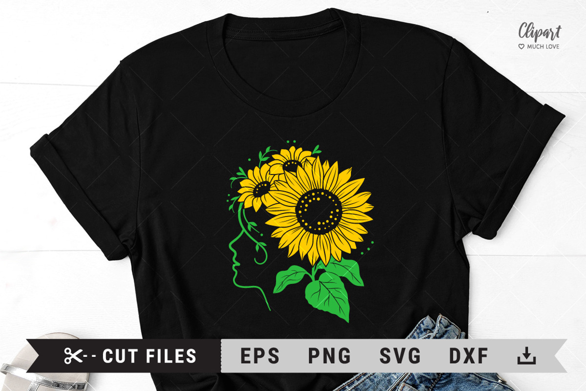 Sunflower SVG, DXF, PNG, Cut file, an Illustration by ClipartMuchLove (Photo 5 of 11)