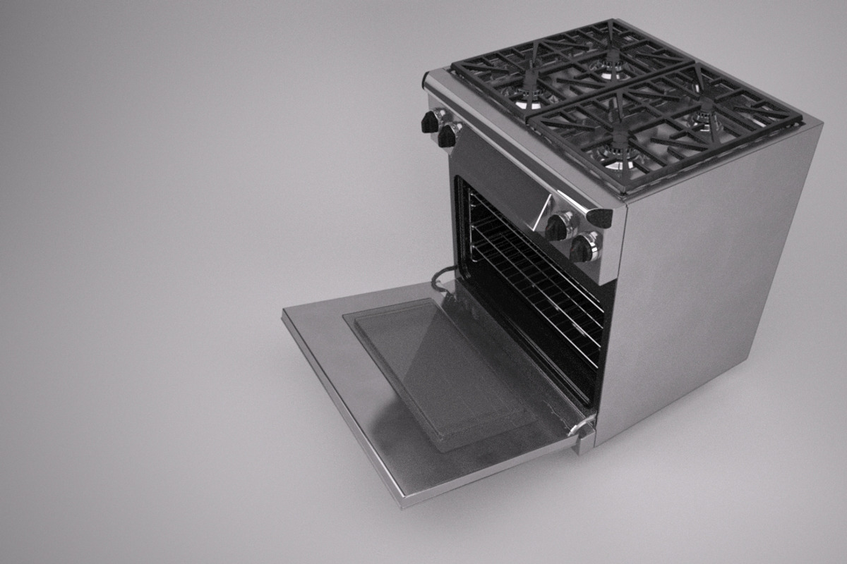 30 inch gas range cooker, a Furniture 3D Model by kjpargeterimages (Photo 9 of 15)