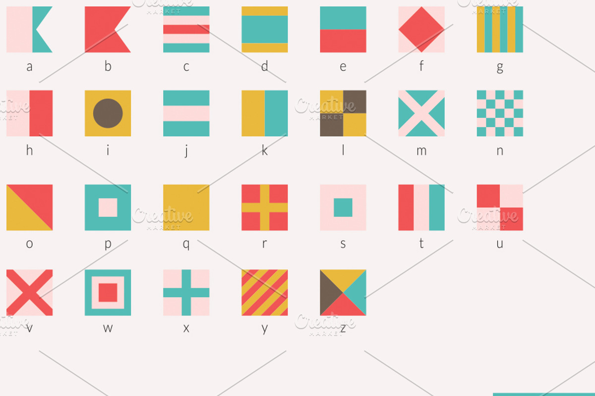 Nautical Alphabet Flags preview 3