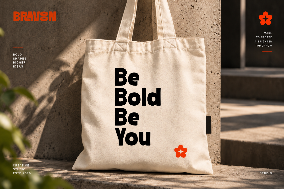 Bravoon — Bold Display Typeface, a Sans Serif Font by Muksal Creative (Photo 9 of 12)