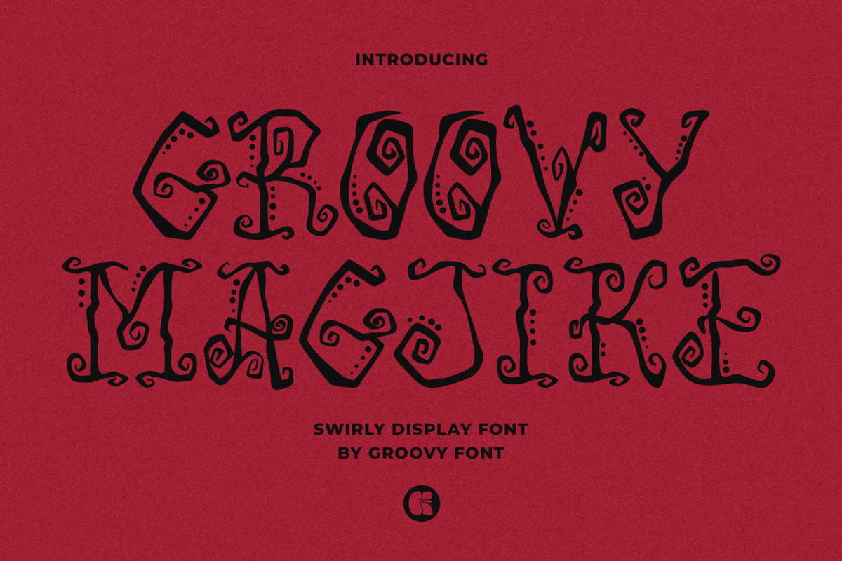 GF Magjike - Swirly Display Font, a Handwritten Font by GroovyFontCo (Photo 1 of 7)