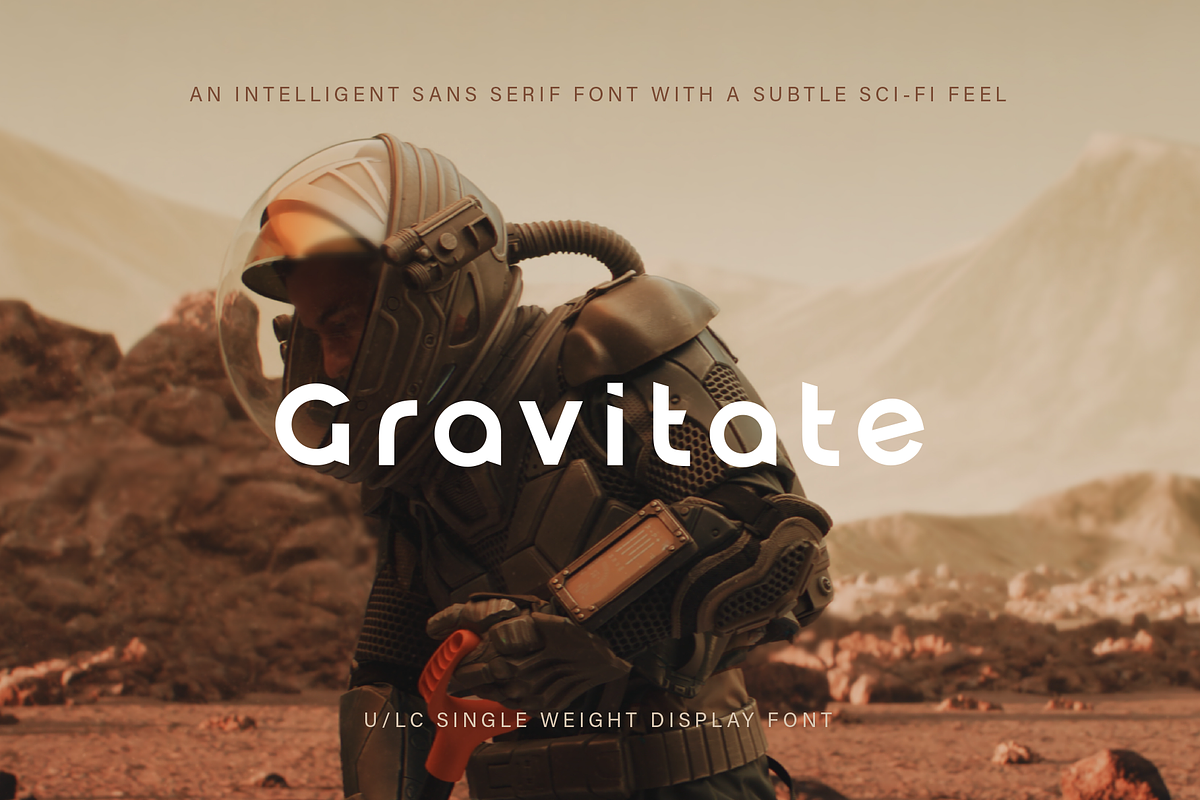 Gravitate Display Font, a Sans Serif Font by StudioLingo (Photo 1 of 8)