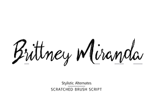 Scratched Brush Script Font