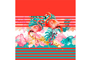 Flamingo Tropical Collage, an Animal Illustration by Sharon Schwalbe (Thumbnail 4 of 5)
