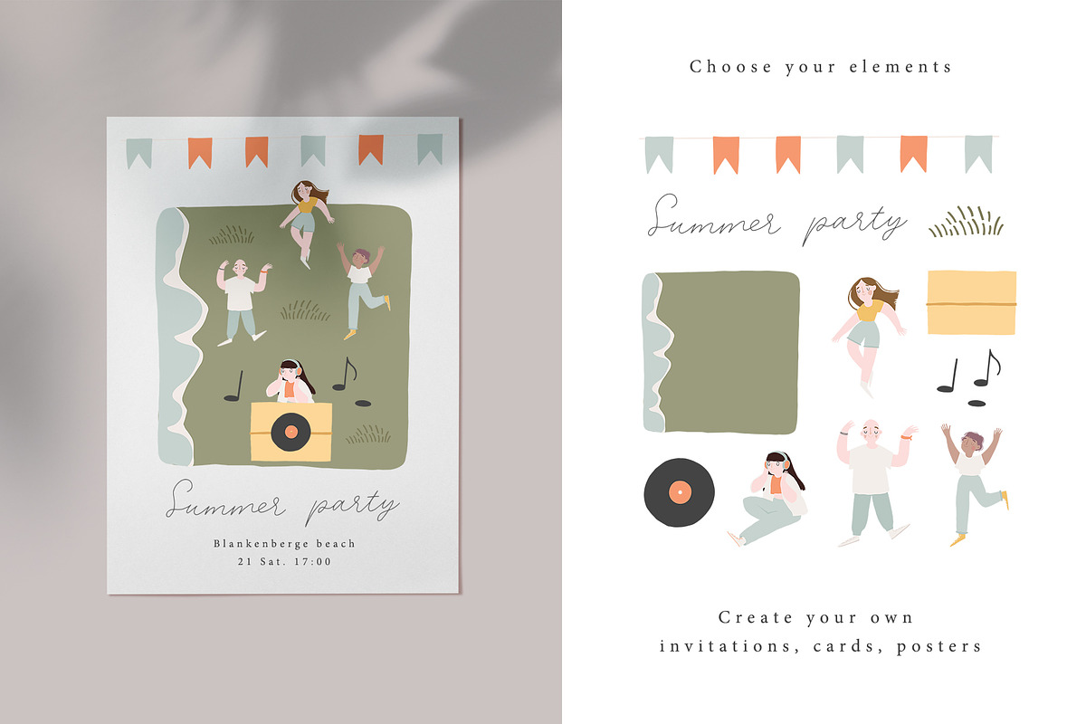 Summer Market - poster & map creator, a Decorative Illustration by Cute Atelier (Photo 12 of 18)