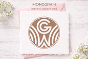 WG GW Wedding Monogram Logo, a Branding & Logo Template by LogoAV (Thumbnail 5 of 6)