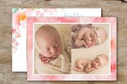 Birth Announcement Template, a Card Template by Sweet Little Muse (Thumbnail 2 of 2)
