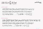 Outline Font - Artsy and Raw, a Handwritten Font by pixelcolours (Thumbnail 11 of 11)