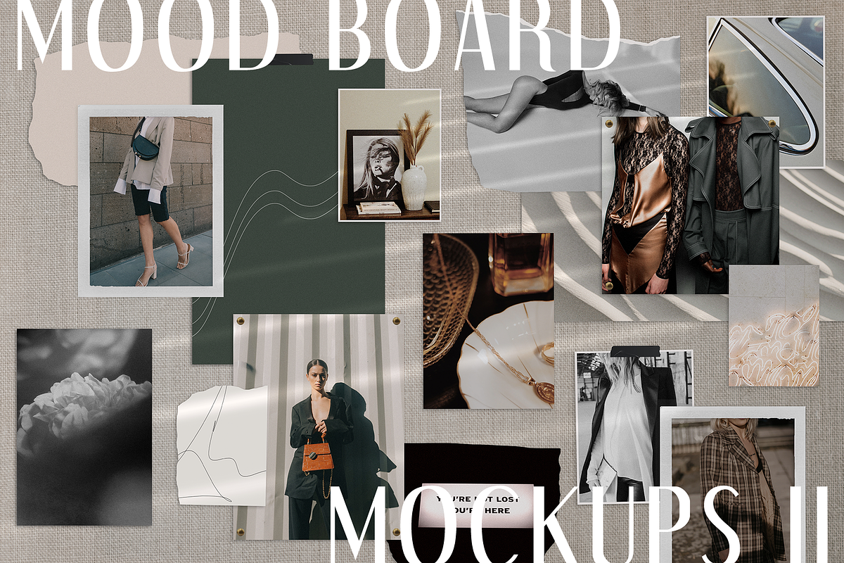 Realistic Mood Board Mockups II, a Product Mockup by Karissa Macapagal (Photo 1 of 10)