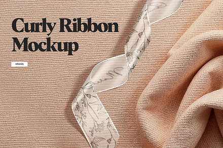Curly Ribbon Mockup, a Graphic by rebrandy