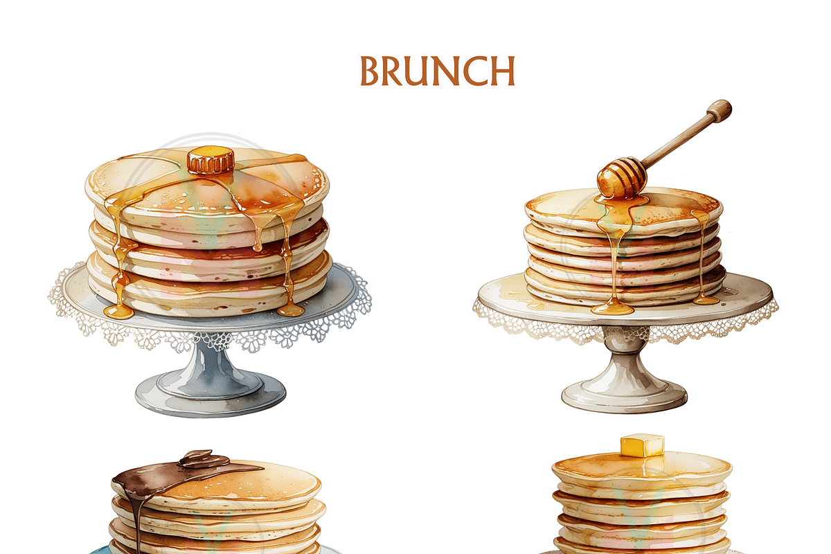 Watercolor Brunch Clipart blueberry, a Food Illustration by VM PARTYS  BY TAIRUMA (Photo 9 of 10)