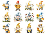 Honey Bee Gnome Clipart, an Illustration by Design Market (Thumbnail 3 of 3)