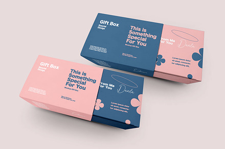 MF Minimalist Gift Box Mockup
