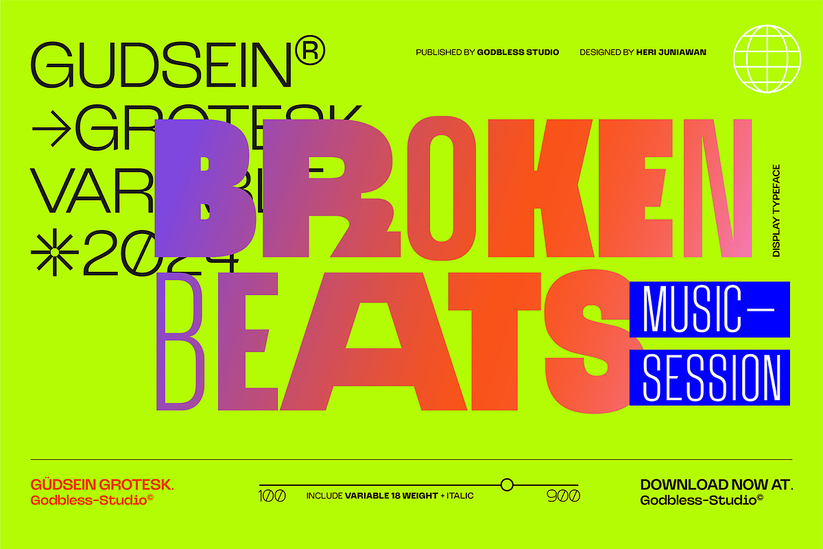 Gudsein Grotesk, a Sans Serif Font by Godbless Studio (Photo 3 of 12)