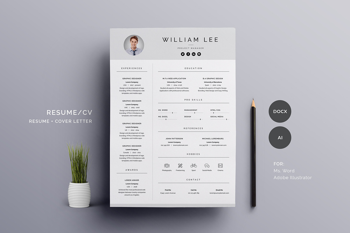 Creative Resume, a Resume Template by GraphicaShop (Photo 2 of 6)