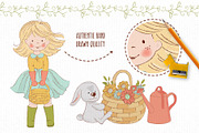 SPRING GARDEN Vector Illustration, a Decorative Illustration by FARAWAYKINGDOM (Thumbnail 3 of 10)
