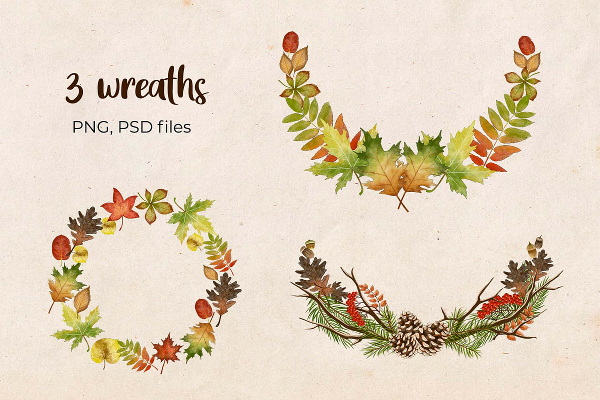 Autumn Watercolor clipart, a Seasonal Illustration by OZartRoom (Photo 8 of 11)