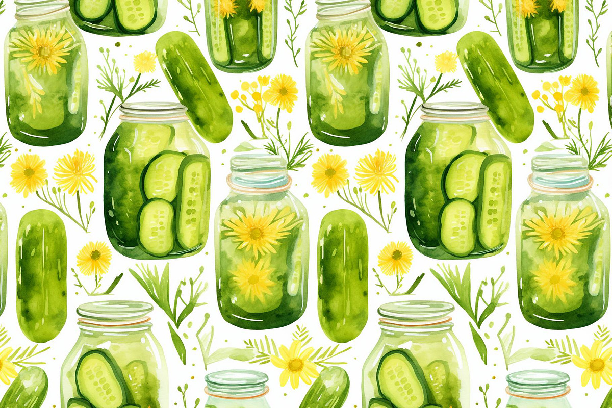 Pickles pattern, a Pattern Graphic by AlexandraTret (Photo 1 of 3)