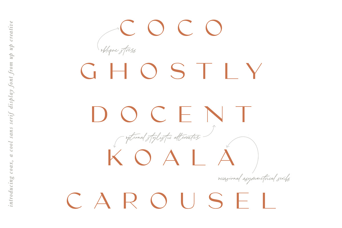 Coax, A Cool Sans Serif Display Font, a Sans Serif Font by Up Up Creative (Photo 2 of 10)