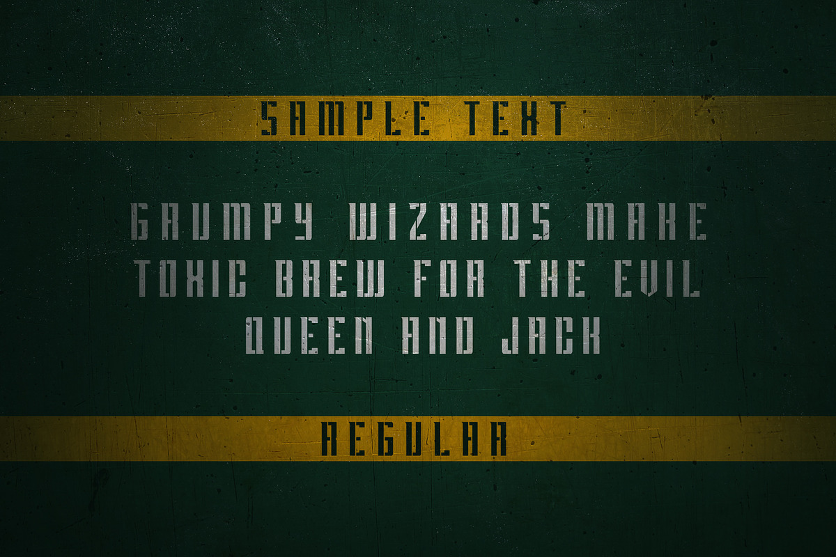 GRVS Apocalypse Stencil Font preview 6
