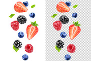 Falling berries, an Object Graphic by Fruits+Veggies (Thumbnail 2 of 5)