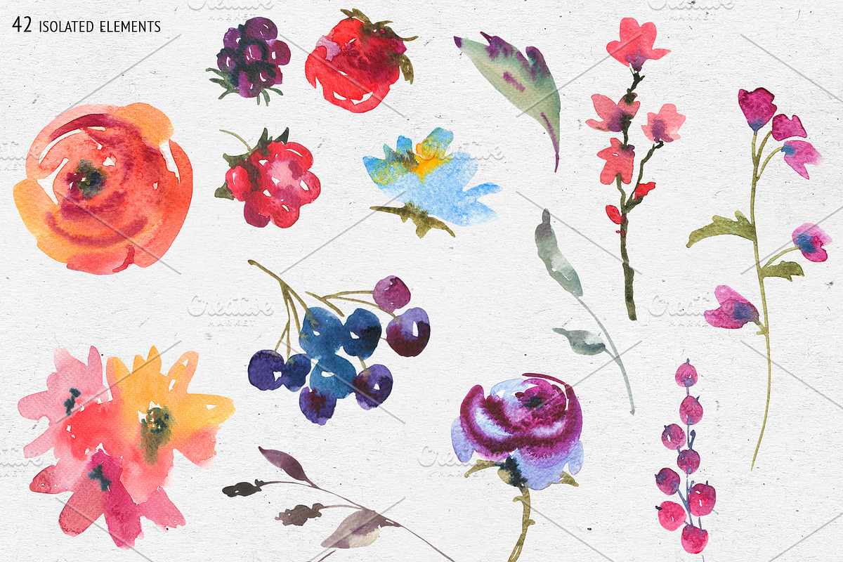 Modern Summer Flowers, an Illustration by Belusuab (Photo 3 of 14)