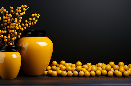Modern stylish still life of vases, a Wallpaper Photo by Elena Vagengeim