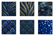 Blue and Black Glitter Backgrounds, an Illustration by CreationArt (Thumbnail 4 of 5)