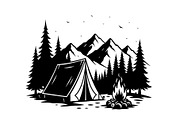 50 Camping Mountain Vector Bundle, an Illustration by jahid234 (Thumbnail 9 of 51)