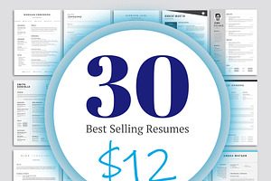 Top selling 30 Resumes Bundle