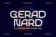 Gerad Nard - Modern Tech Font, a Sans Serif Font by Viswal Studio (Thumbnail 1 of 6)