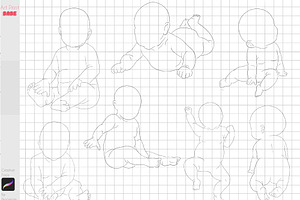 Procreate Baby Body Guides Stamps