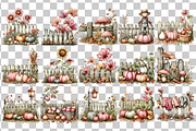 Autumn Fence PNG Clipart Bundle, a Seasonal Illustration by Nicolle's Colorful Art (Thumbnail 3 of 4)