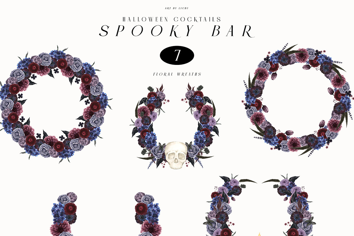 Spooky Bar Halloween Cocktails, a Seasonal Illustration by LiChu Art (Photo 7 of 14)