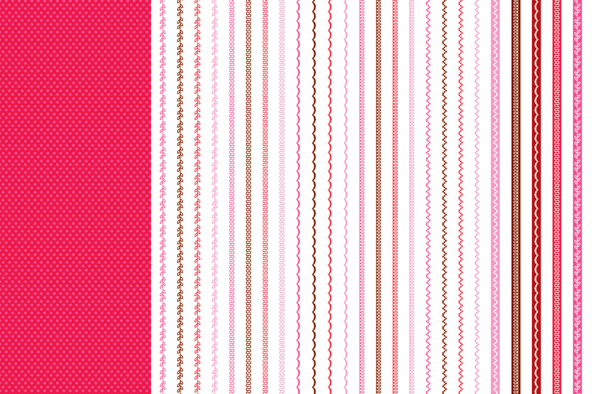Valentine Hearts, Borders & Patterns preview 3