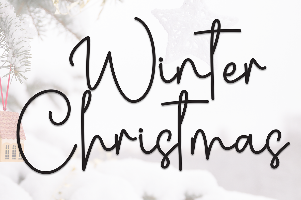 Winter Christmas | Script Font, a Handwritten Font by Scratchones (Photo 1 of 6)