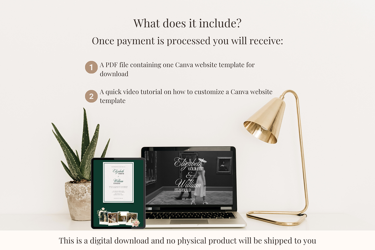 Canva Wedding Website Invitation, a Landing Page Template by GlamWebDesigns (Photo 6 of 7)