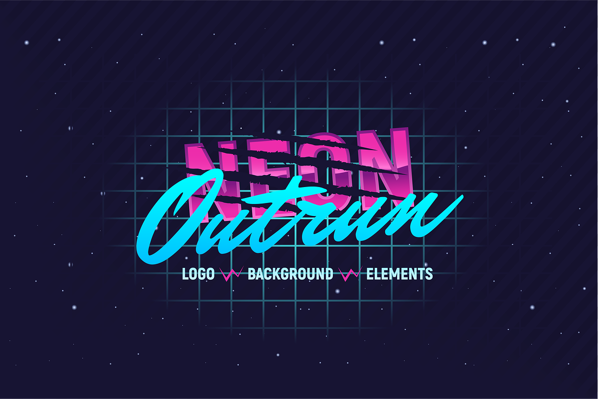 Retro 80s Neon Outrun, an Object Graphic by DenysHolovatiuk (Photo 1 of 5)