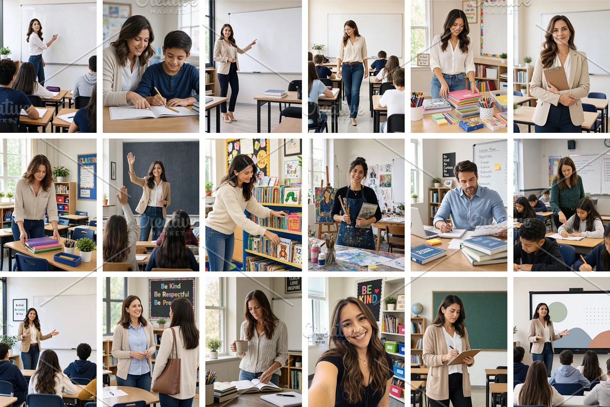 School Teacher Stock Photo Bundle, a Person Photo by Selenique Studio (Photo 6 of 8)