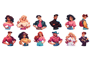 character woman man cartoon stylish, a Person Illustration by Stock-Smart-Start