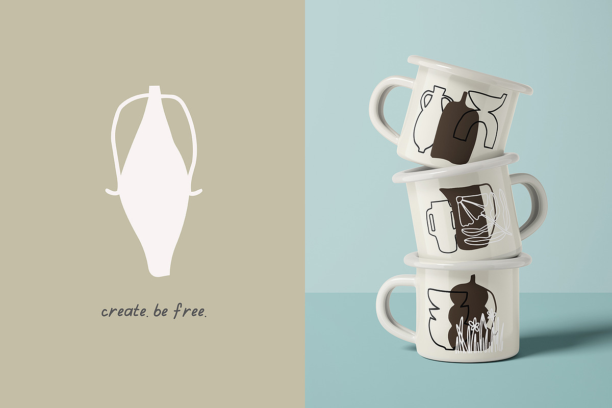 224 POTTERY CLIPART - HAND DRAWN, an Object Illustration by JuDesign (Photo 2 of 25)