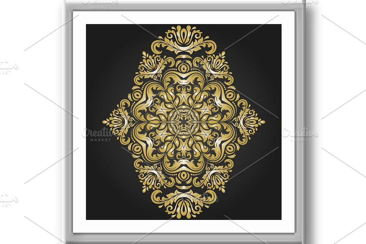 Damask Vector Oriental Pattern, a Decorative Illustration by FineArtStudio (Photo 2 of 3)