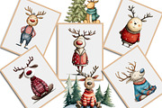 Quirky Funny Christmas Reindeer PNG, an Illustration by Creative Art (Thumbnail 13 of 14)
