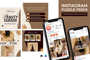 Beauty Instagram Puzzle Template, a Social Media Template by Artnivora.Std