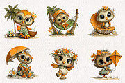 Whimsical Summer Owl Clipart PNG, an Illustration by CreationArt (Thumbnail 7 of 7)
