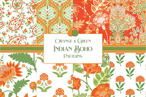 Orange Bohemian Pattern Pack